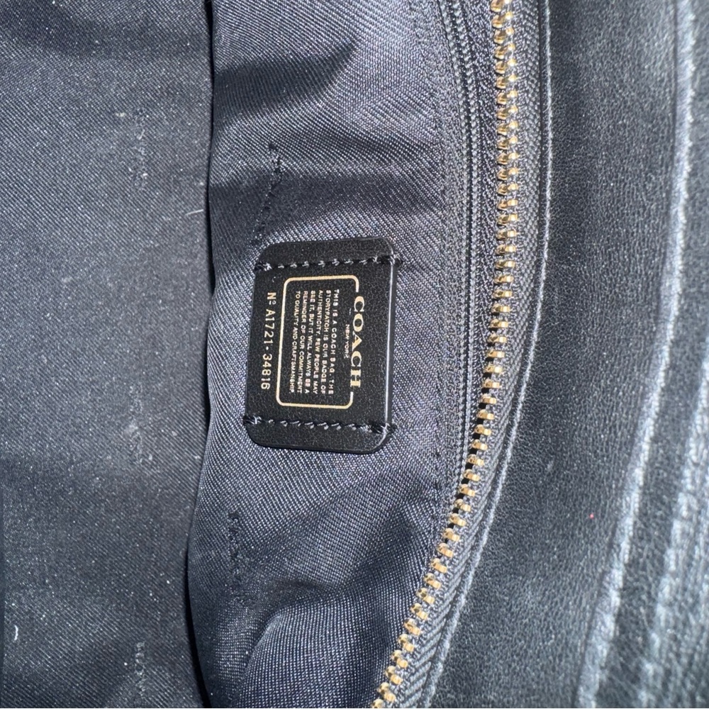 πCoach Black Leather Satchel - Picture 9 of 12